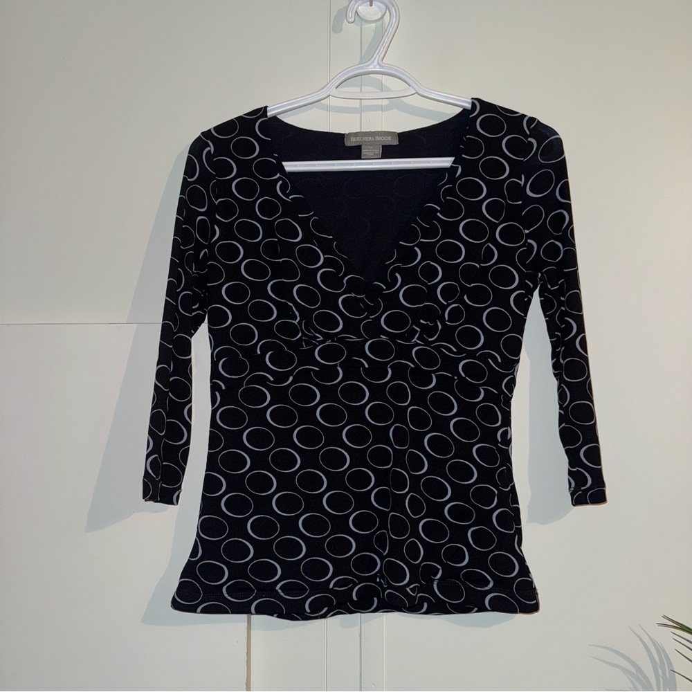 BEECHERS BROOK Circle Patterned Women's Blouse S
